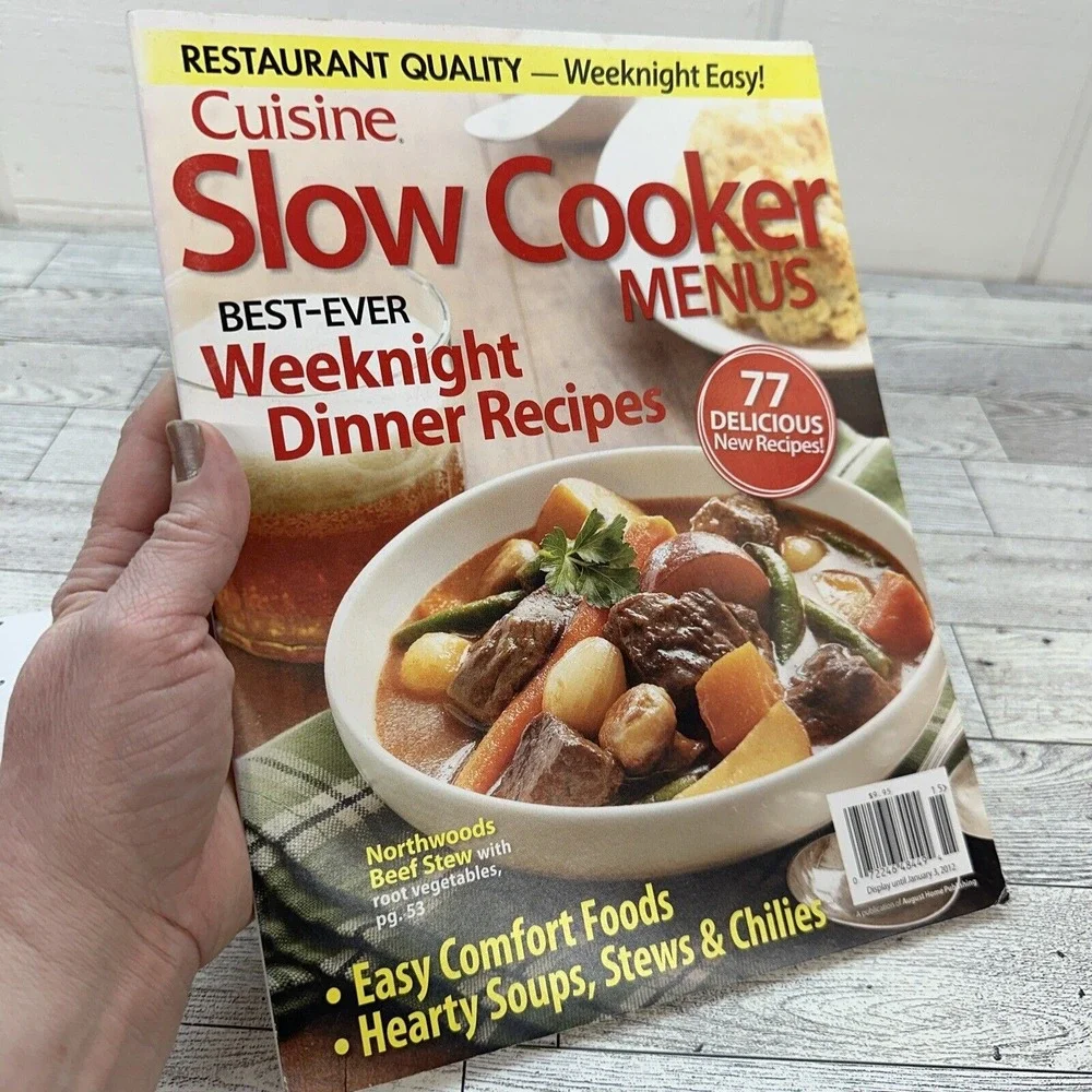 Slow Cooker Menus Cuisine‎ 2012 Special Issue Cookbook Magazine Comfort Food